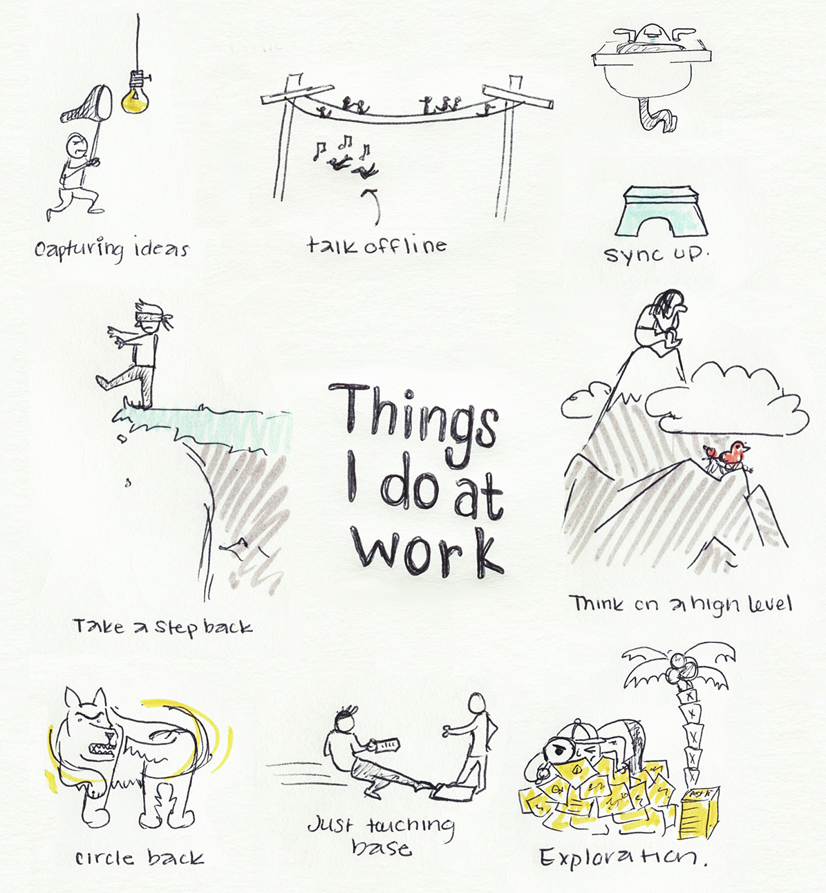 literal illustrations of work metaphors
